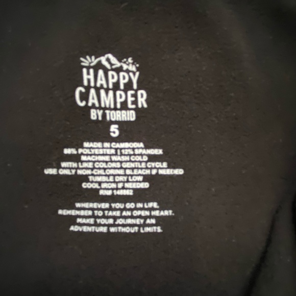 Torrid Happy Camper Black Super Soft Microfleece 1/4 Zip Pullover. Sz- 5X - Picture 2 of 8